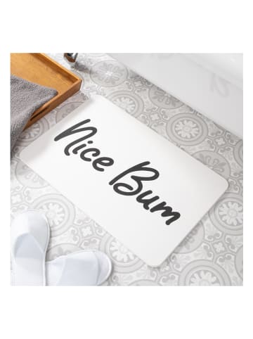 Artsy Badvorleger "Nice Bum" in Weiß - (L)60 x (B)39 cm