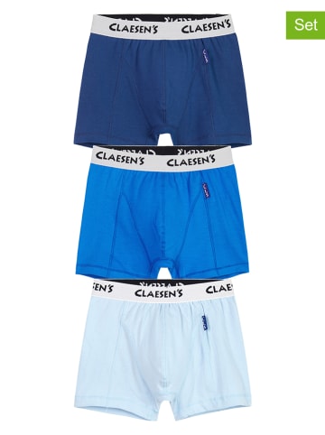 Claesens 3-delige set: boxershorts blauw