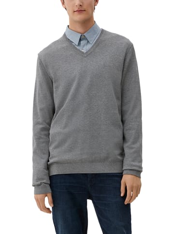comma Sweter w kolorze szarym