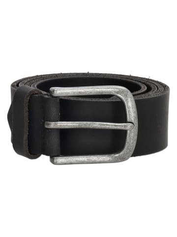 HIDE & STITCHES Leren riem zwart