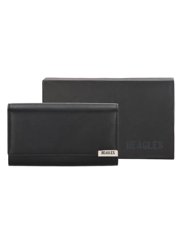 SoDutch Skórzany portfel w kolorze czarnym - 17 x 9,5 x 4 cm