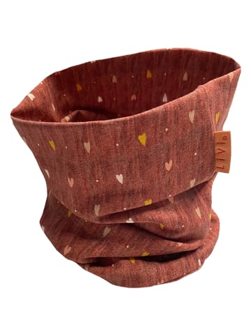 LiVi Loop-Schal "Herz rost" in Rost - (L)50 x (B)24 cm