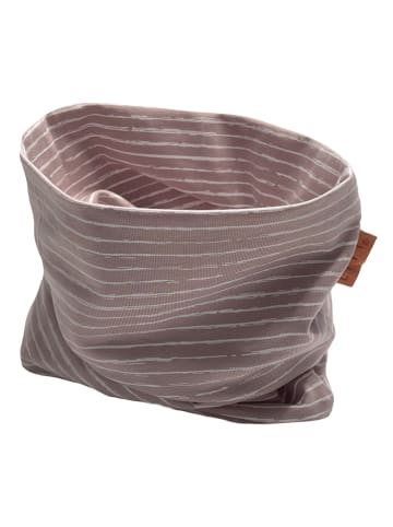 LiVi Loop-Schal "Winterstripes oldrose" in Altrosa - (L)50 x (B)24 cm