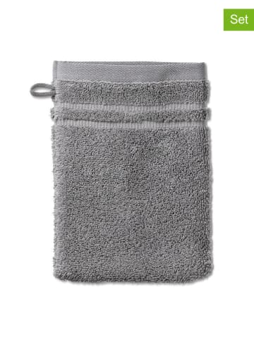 Kela 6er-Set: Waschlappen in Grau - (L)21 x (B)15 cm