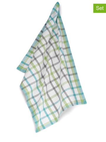 Kela Ścierka kuchenna (2 szt.) w kolorze białym ze wzorem - (D)70 x (S)50 cm