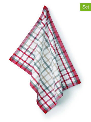 Kela Ścierka kuchenna (2 szt.) w kolorze białym ze wzorem  - (D)70 x (S)50 cm