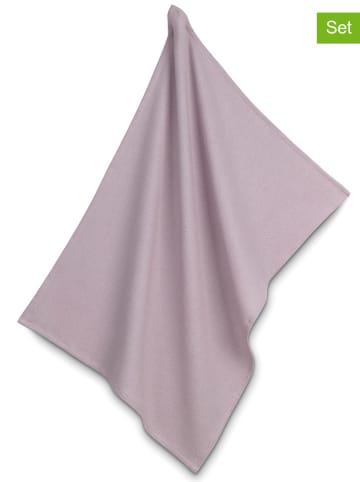 Kela 2-delige set: theedoeken oudroze - (L)70 x (B)50 cm
