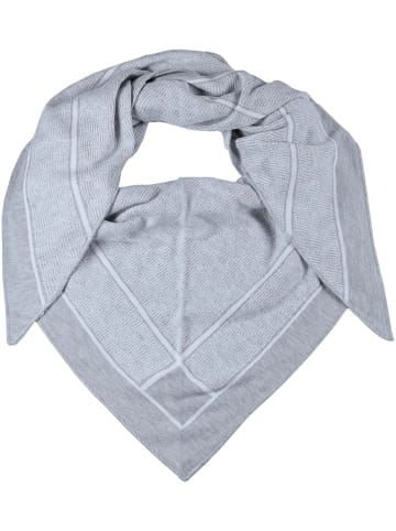 Zwillingsherz Driehoekige sjaal "Labyrint" grijs - (L)115 x (B)55 cm