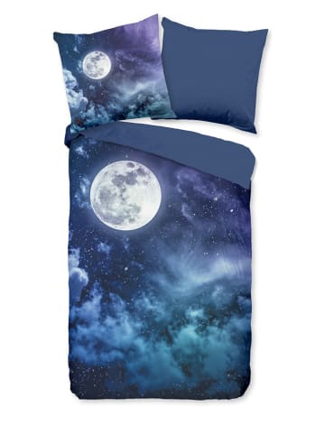 Pure Komplet pościeli "Universe" w kolorze granatowym z mikrofibry