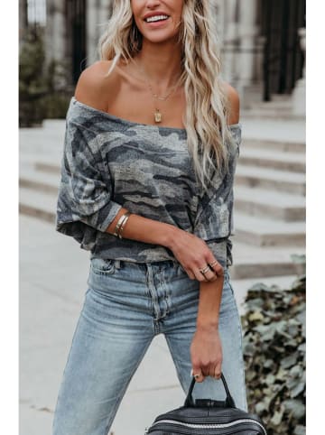 Milan Kiss Longsleeve in Grau/ Bunt