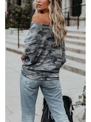 Milan Kiss Longsleeve in Grau/ Bunt