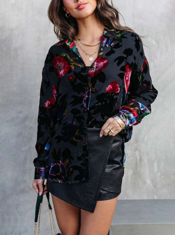 Milan Kiss Blouse zwart/roze/meerkleurig