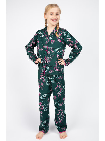 Cyberjammies Pyjama "Penny" donkergroen/roze