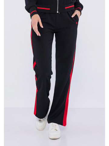 GIORGIO DI MARE Spodnie dresowe w kolorze czarno-czerwonym