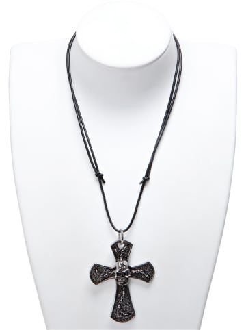 Angel or Demon Leder-Halskette mit Anhänger - (L)80 cm