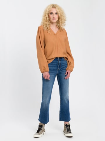 Cross Jeans Bluzka w kolorze jasnobrązowym