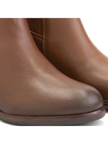 mysa Leder-Stiefeletten "Pentas" in Hellbraun