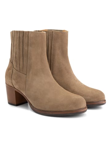 mysa Leder-Stiefeletten "Pentas" in Beige