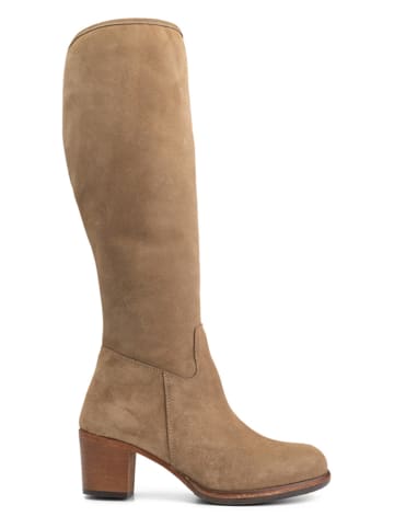 mysa Leder-Stiefel "Petunia" in Beige