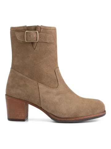 mysa Leren enkellaarzen "Poppy" beige