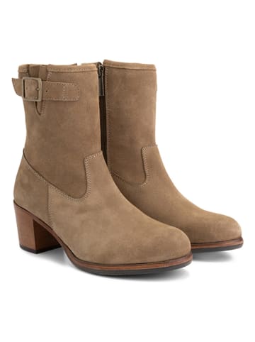 mysa Leder-Stiefeletten "Poppy" in Beige