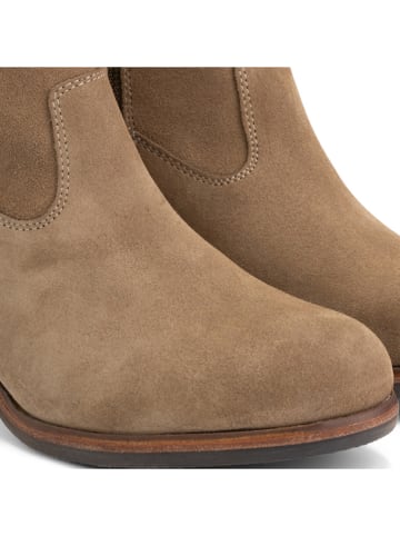 mysa Leder-Stiefeletten "Poppy" in Beige