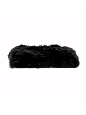 Native Schaffell-Stuhlkissen in Schwarz - (L)35 x (B)35 cm