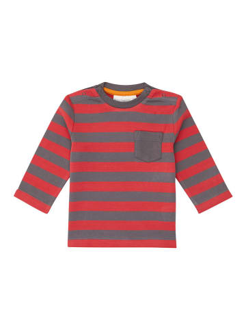 Sense Organics Koszulka "Elan" w kolorze szaro-czerwonym