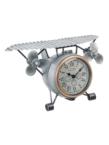 Bizzotto Tischuhr "Charles Aero" in Silber - (B)22 x (H)17 x (T)28,5 cm