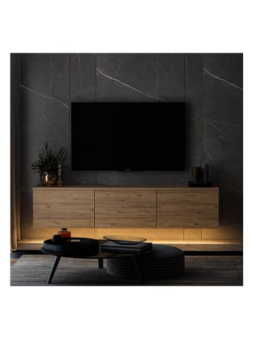 Evila Szafka RTV w kolorze jasnobrązowym - 160 x 35 x 32 cm