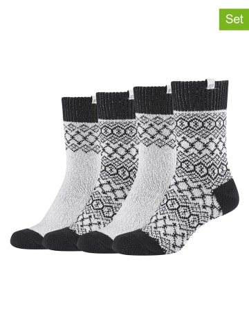 Skechers Skarpety (4 pary) w kolorze czarno-białym