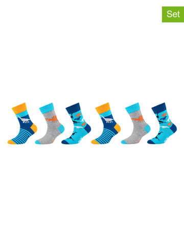 Skechers 6-delige set: sokken blauw/meerkleurig