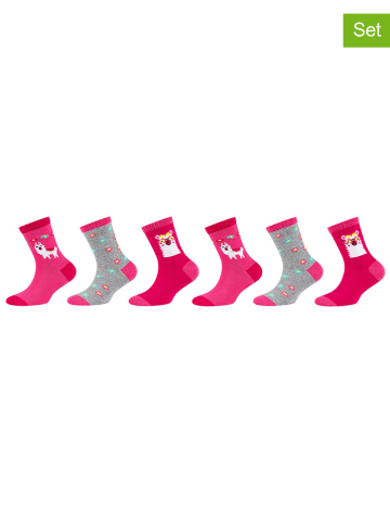 Skechers 6-delige set: sokken roze/meerkleurig