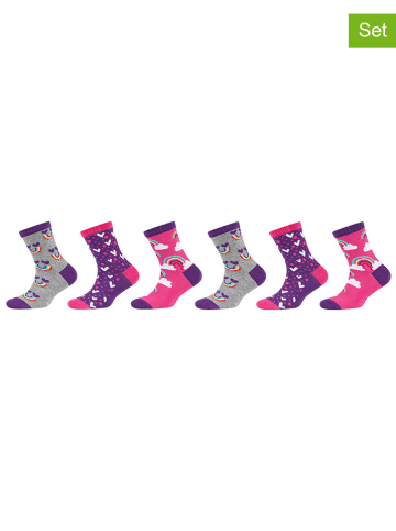 Skechers 6er-Set: Socken in Pink/ Bunt