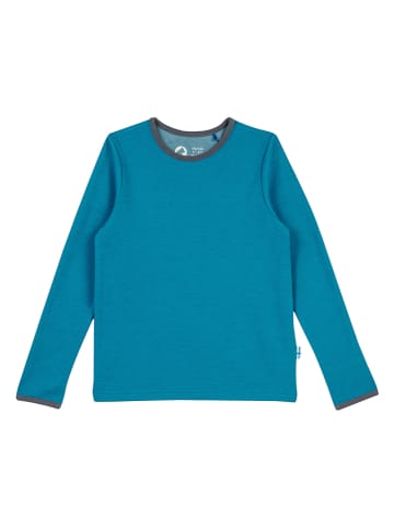 finkid Longsleeve "Taamo Wool" in Blau