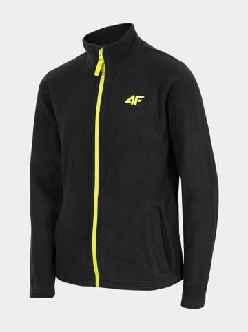 4F Fleece vest zwart/geel