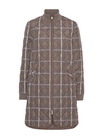 Ilse Jacobsen Doorgestikte mantel taupe/meerkleurig