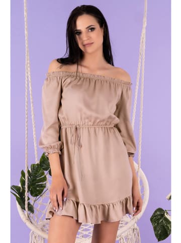 Merribel Sukienka "Rimiama" w kolorze jasnobrązowym
