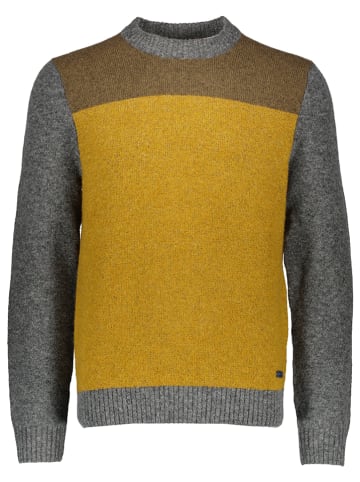 Pierre Cardin Trui mosterdgeel/grijs