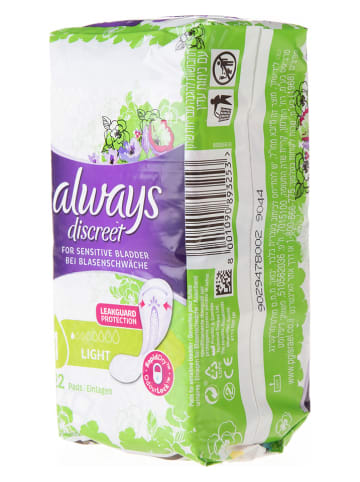 always discreet Inlegkruisjes "Zwakke blaas light", 22 stuks