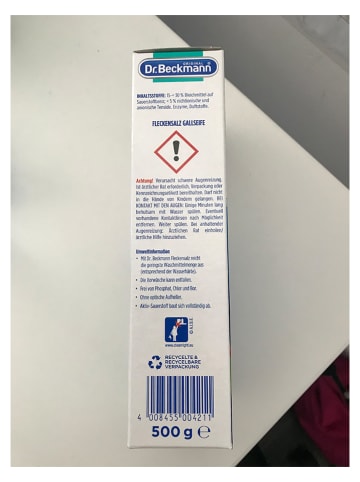 Dr. Beckmann Fleckensalz-Gallseifen, 500 g