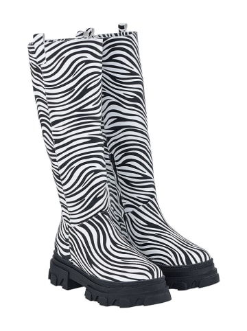 Noosy Leren laarzen zwart/wit