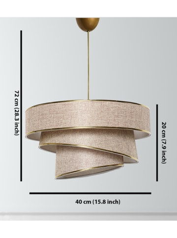 Opviq Lampa wisząca w kolorze beżowym - wys. 72 x Ø 40 cm