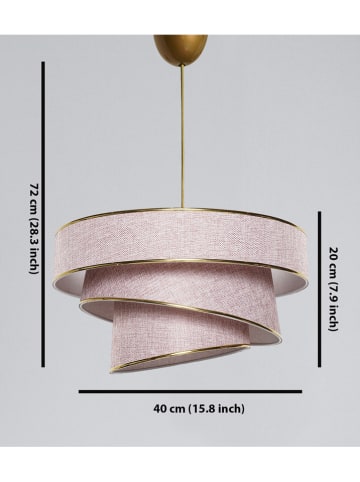 Opviq Hängeleuchte in Rosa - (H)72 x Ø 40 cm