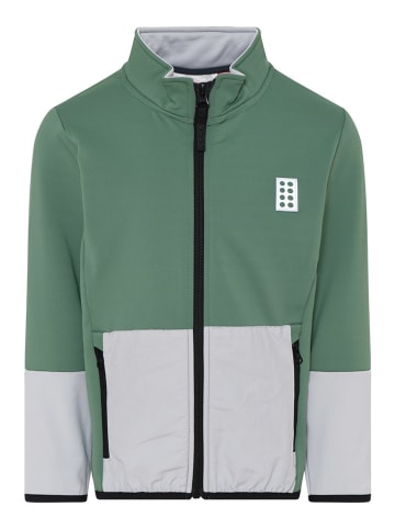 LEGO Fleecejacke in Grau/ Grün