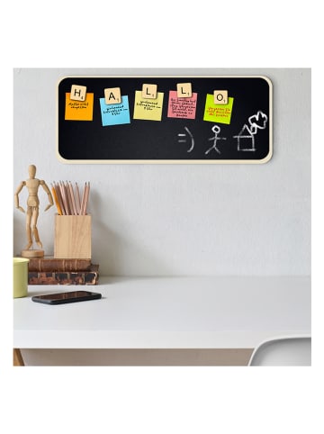 Woody Kids Magnettafel mit Zubehör in Schwarz - (L)40 x (B)15 x (T)1 cm