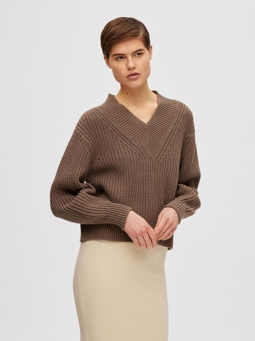 SELECTED FEMME Pullover "Milea" in Braun