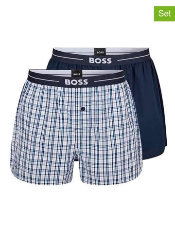 Hugo Boss 2-delige set: boxershorts donkerblauw/lichtblauw