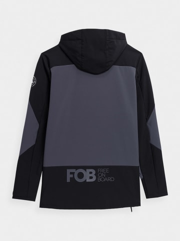 4F Ski-/snowboardjas zwart/antraciet