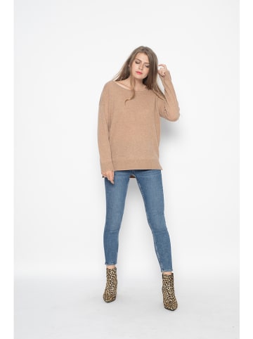 Just Cashmere Kaszmirowy sweter "Karen" w kolorze beżowym